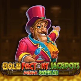 Gold Factory Jackpots Mega Moolah logo – Jackpots by Aurum Signature Studios at Casinova Casino